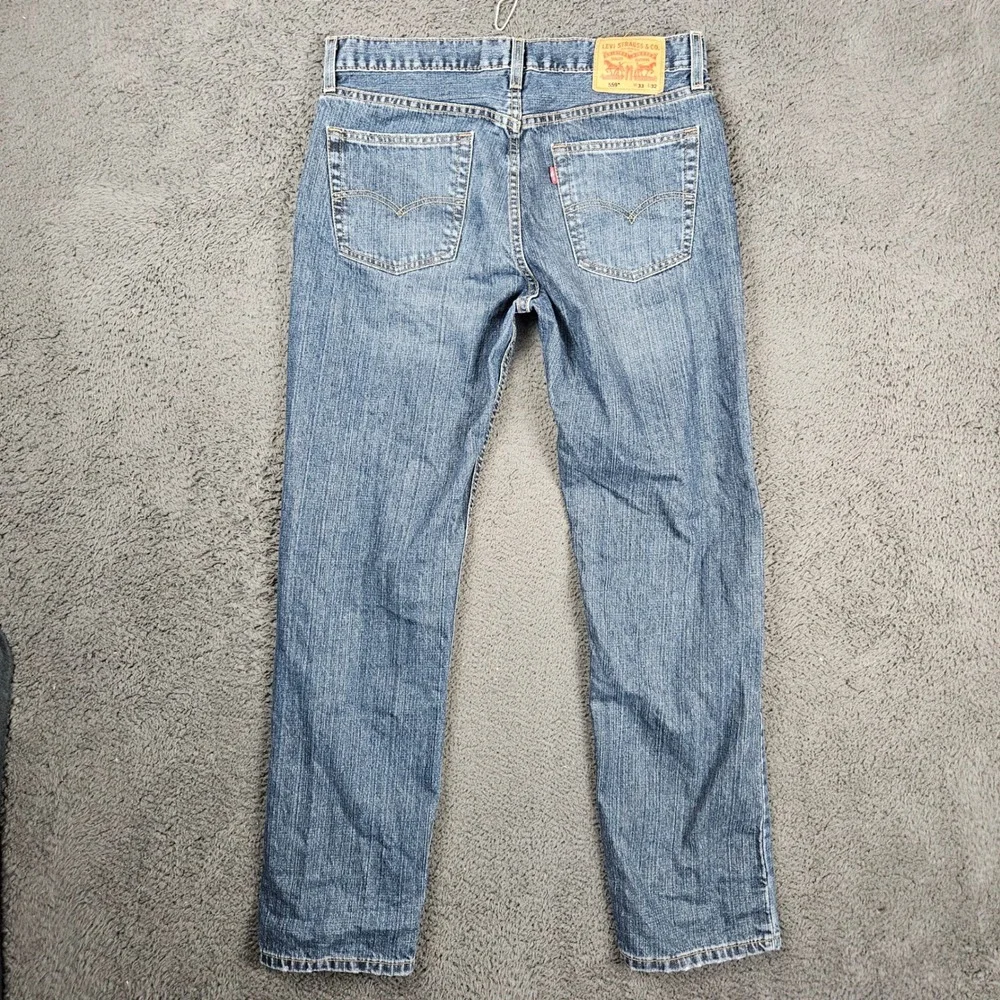 Levis 559 Relaxed Straight Jeans Mens 33x32 Blue Medium Wash Denim